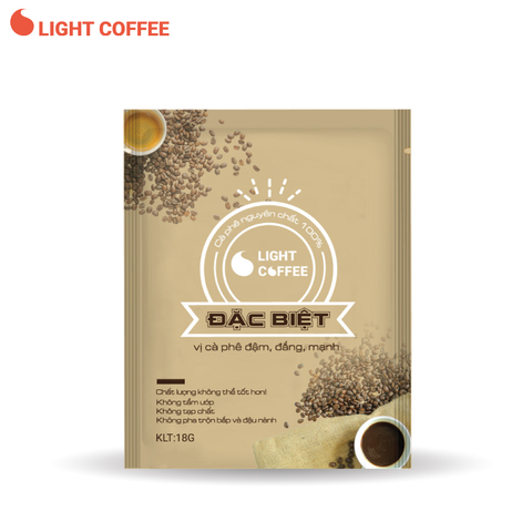 Cà phê Đặc biệt Light Coffee, túi giấy tiện lợi - Túi 18g 