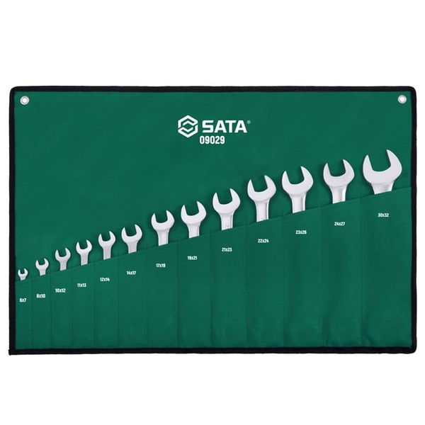 Bộ Cờ Lê 2 Đầu Miệng SATA 09029 – 13 Chi Tiết 6-32mm