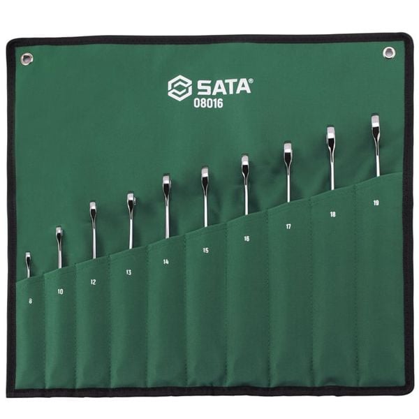 Bộ Cờ Lê Hai Đầu Miệng 10 Chi Tiết Sata 08010