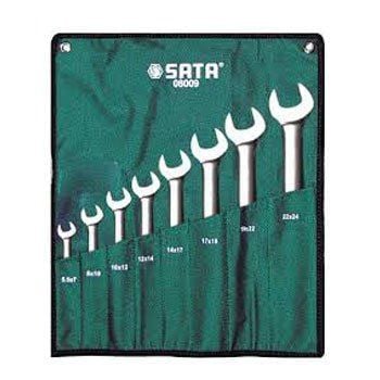 Bộ Cờ Lê 2 Đầu Miệng 8 Chi Tiết Sata 08009