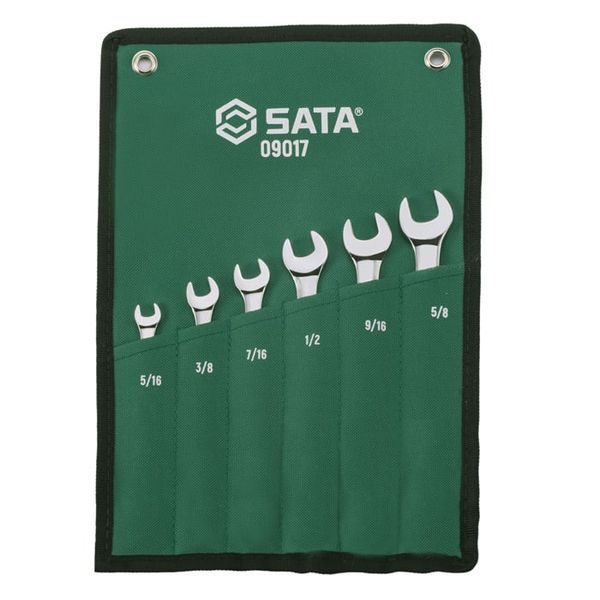 Bộ Cờ Lê 2 Đầu Vòng Miệng Sata 09017 6 Chi Tiết