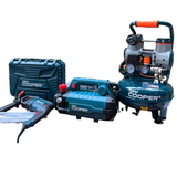 Combo Máy Khoan + Máy Xịt Rửa + Máy Nén Khí Cooper