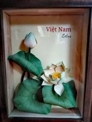 Tranh hoa sen hồng Việt Nam Lotus