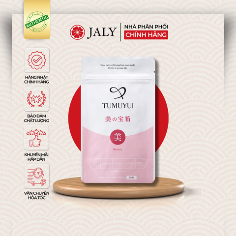  (CHÍNH HÃNG) BEAUTY TUMUYUI - VIÊN UỐNG CHỐNG LÃO HÓA, LÀM ĐẸP DA, TRẮNG DA, SÁNG DA, TRỊ SẠM, THÂM, NÁM DA NỘI ĐỊA NHẬT 
