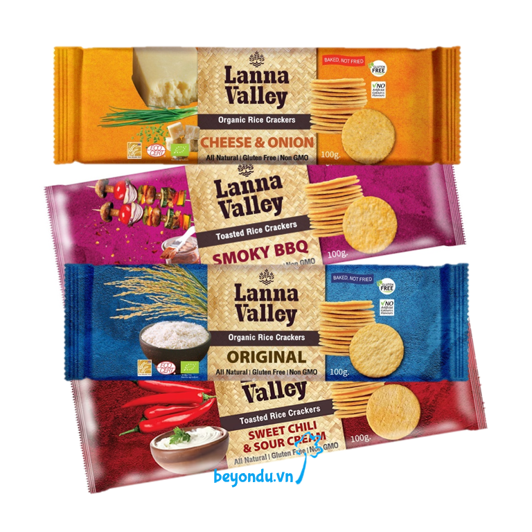 Bánh gạo hữu cơ Lanna Valley 100g