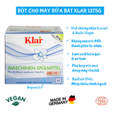  Bột cho máy rửa bát Klar 1375g (Eco, không mùi) 