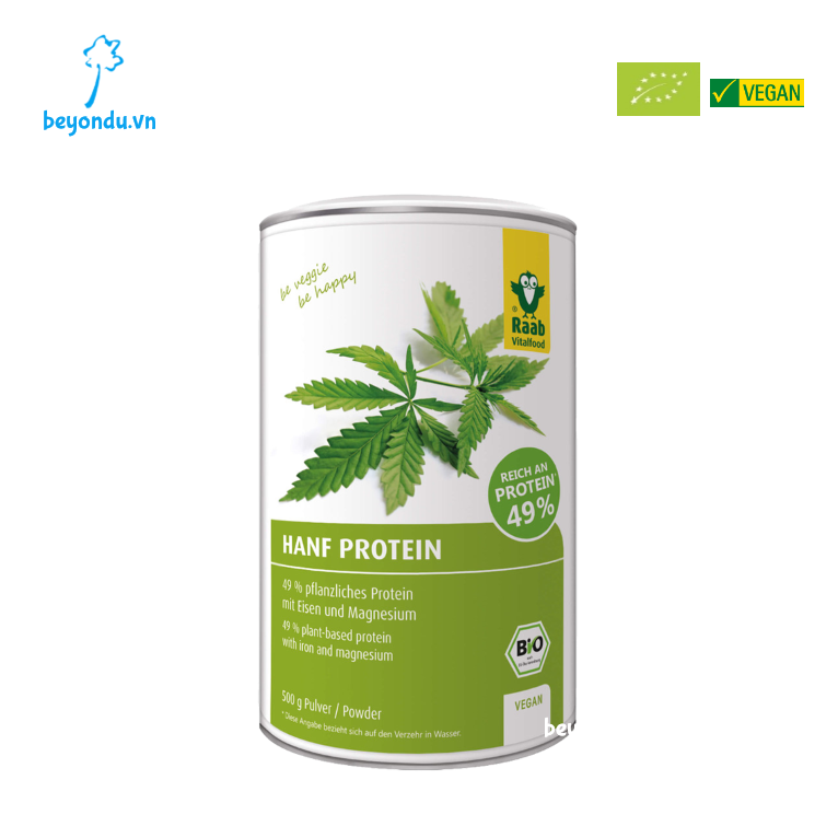 Bột protein hạt gai dầu hữu cơ Raab Vitalfood