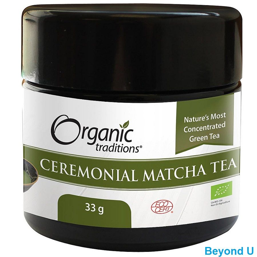 Bột trà xanh hữu cơ Ceremonial Matcha  Organic Traditions 33g