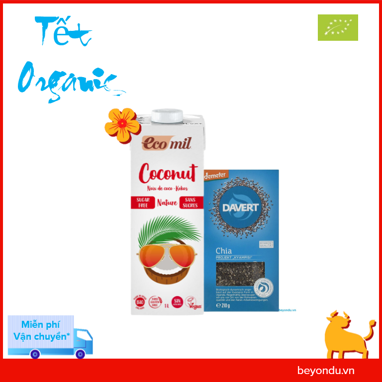 Combo hạt chia và sữa dừa organic