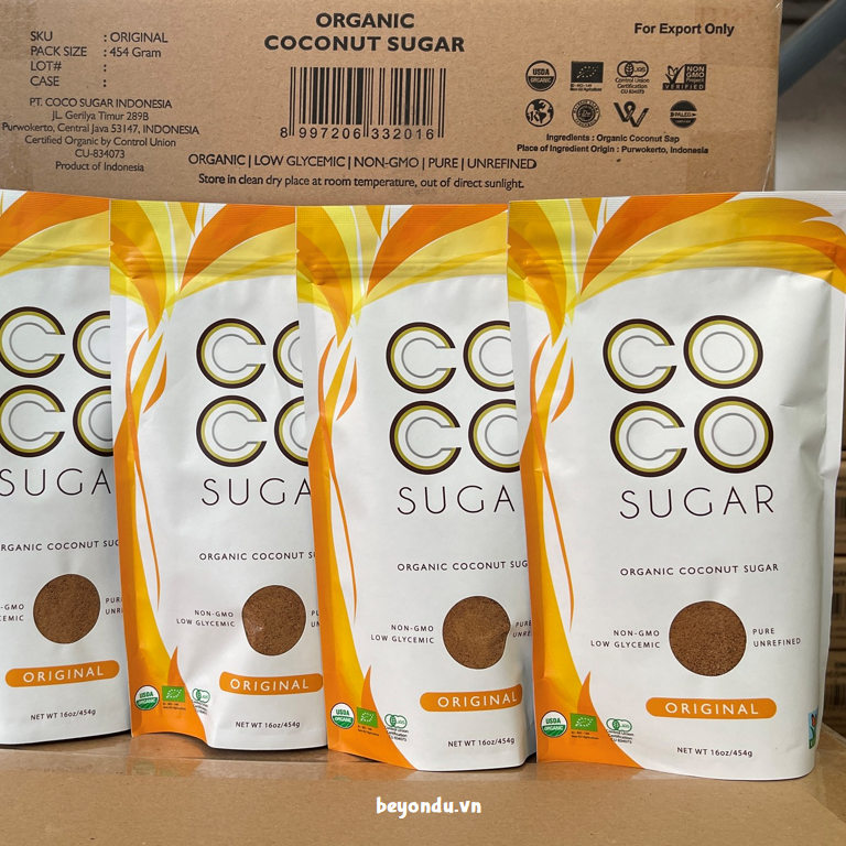 Đường dừa hữu cơ PT COCO SUGAR 454g