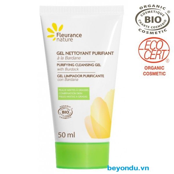 Gel rửa mặt thanh lọc da hữu cơ Fleurance Nature 50ml