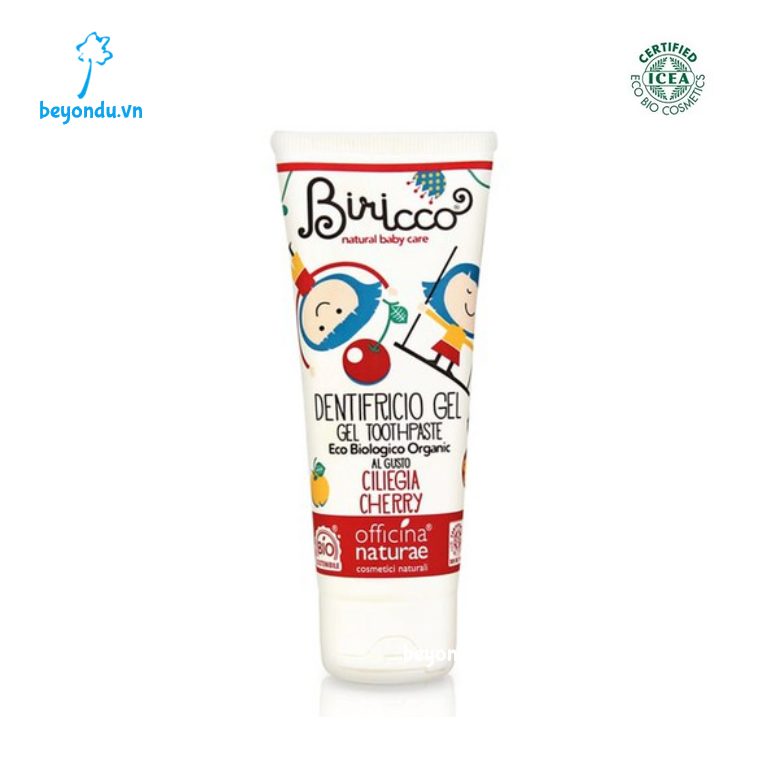  Kem đánh răng trẻ em hữu cơ hương anh đào Biricco 75ml 