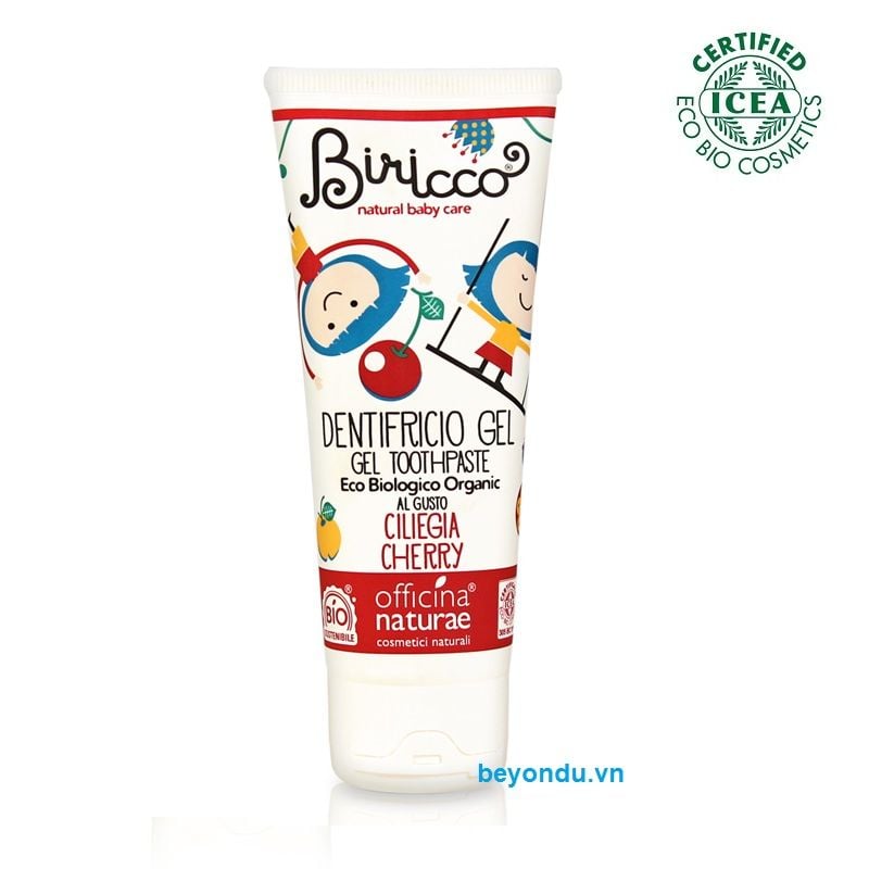  Kem đánh răng trẻ em hữu cơ hương anh đào Biricco 75ml 