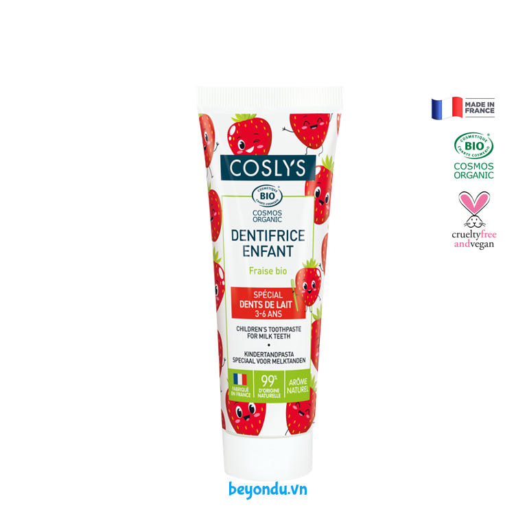  Kem đánh răng trẻ em cho răng sữa hữu cơ Coslys (50ml) 