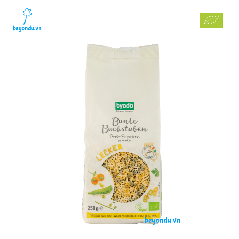 Mì chữ hữu cơ byodo 250g