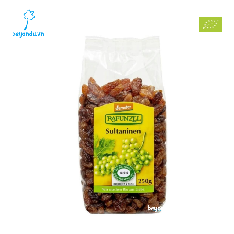 Nho khô hữu cơ Rapunzel 250g -500g