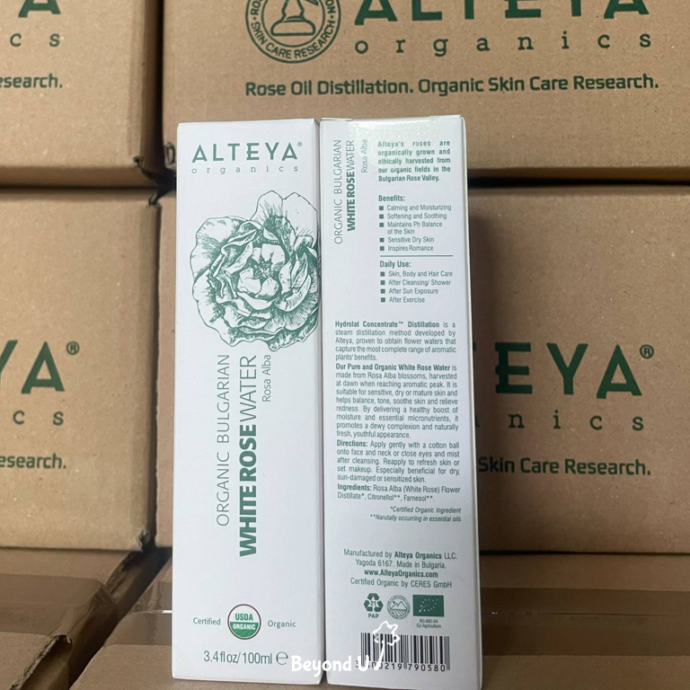  Nước hoa hồng trắng hữu cơ Alteya Organics 100ml 