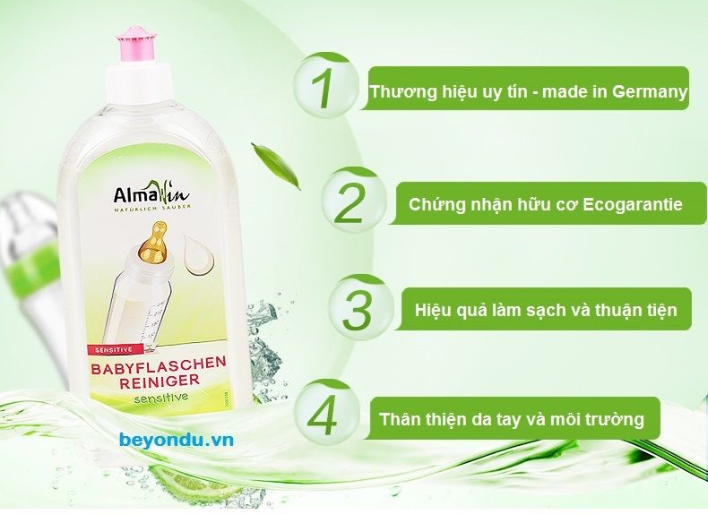  [] Nước rửa bình sữa cho bé Almawin (500ml) 