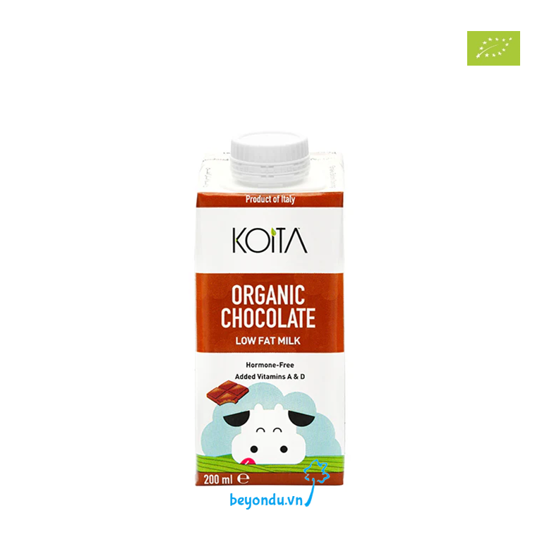  Sữa bò hữu cơ vị socola ít béo Koita 200ml (cập nhật date mới nhất) 