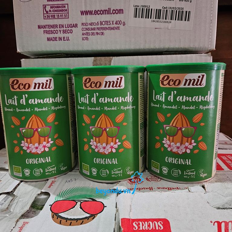  Sữa bột hạnh nhân hữu cơ Ecomil 400g Original 