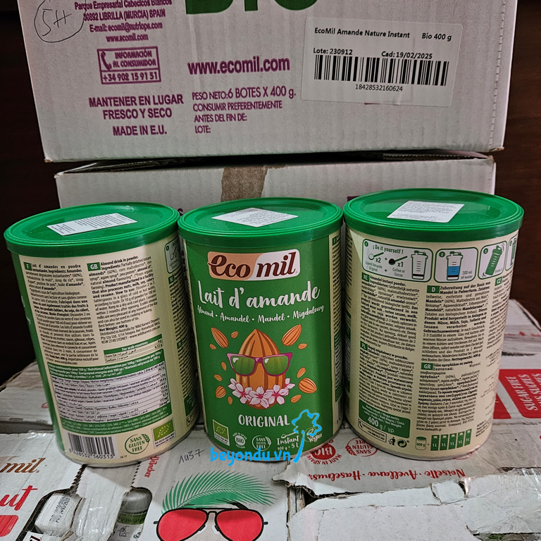  Sữa bột hạnh nhân hữu cơ Ecomil 400g Original 
