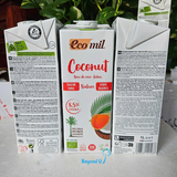  Sữa dừa không đường hữu cơ Ecomil 1L 