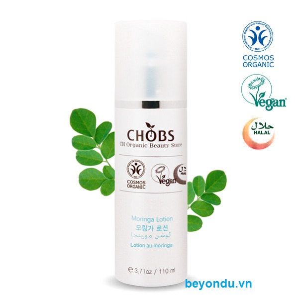 Sữa dưỡng ẩm từ lá chùm ngây hữu cơ Chobs (Organic Moringa Lotion 110ml)