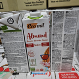  Sữa hạnh nhân hữu cơ Ecomil 1l không đường 