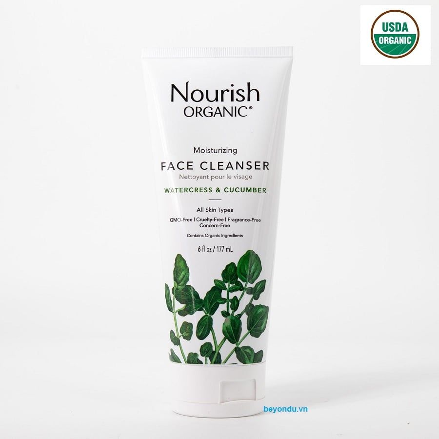 Sữa rửa mặt dưỡng ẩm hữu cơ Nourish Organic