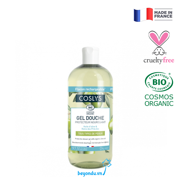  Sữa tắm dạng gel dầu ô liu hữu cơ Coslys (500ml và 1L) 