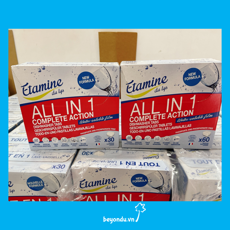  Viên rửa bát All In 1 Etamine du lys cho máy rửa bát (30 viên và 60 viên) 
