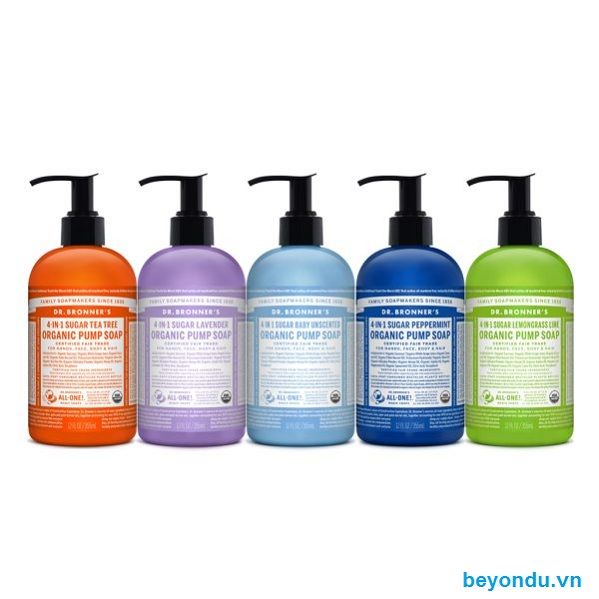 Xà phòng hữu cơ Dr Bronners 4 trong 1 355ml