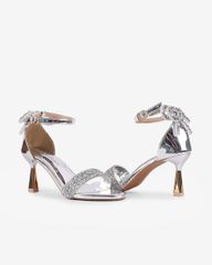Sandal Cao Gót Hạnh Dung Bít Hậu Nơ Xoàn HD1111AV