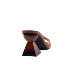 Dép Cao Gót Hạnh Dung Bản Ngang Gót Vuông Cách Điệu HD02147AB