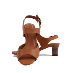 Sandal Cao Gót Hạnh Dung Bản Ngang Da HD02154AB