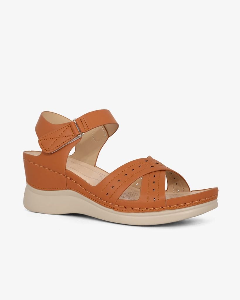 Sandal Đế Xuồng Hạnh Dung Quai Chéo Laser  HD0309AC