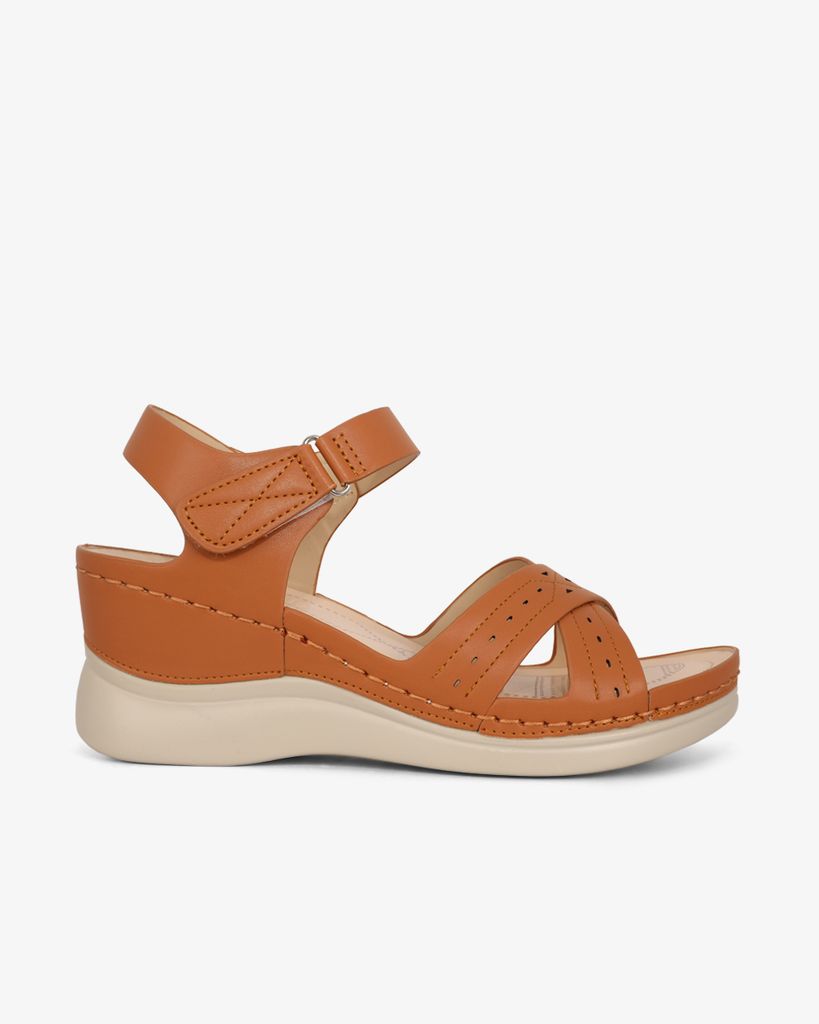 Sandal Đế Xuồng Hạnh Dung Quai Chéo Laser  HD0309AC