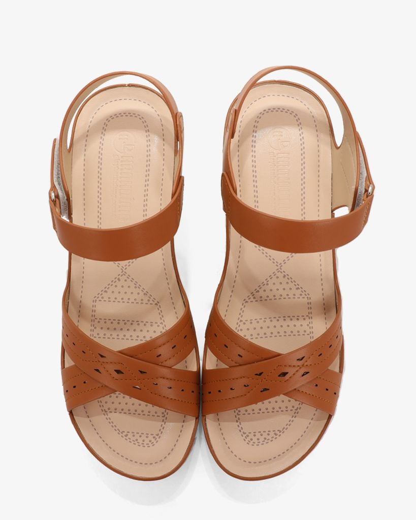 Sandal Đế Xuồng Hạnh Dung Quai Chéo Laser  HD0309AC