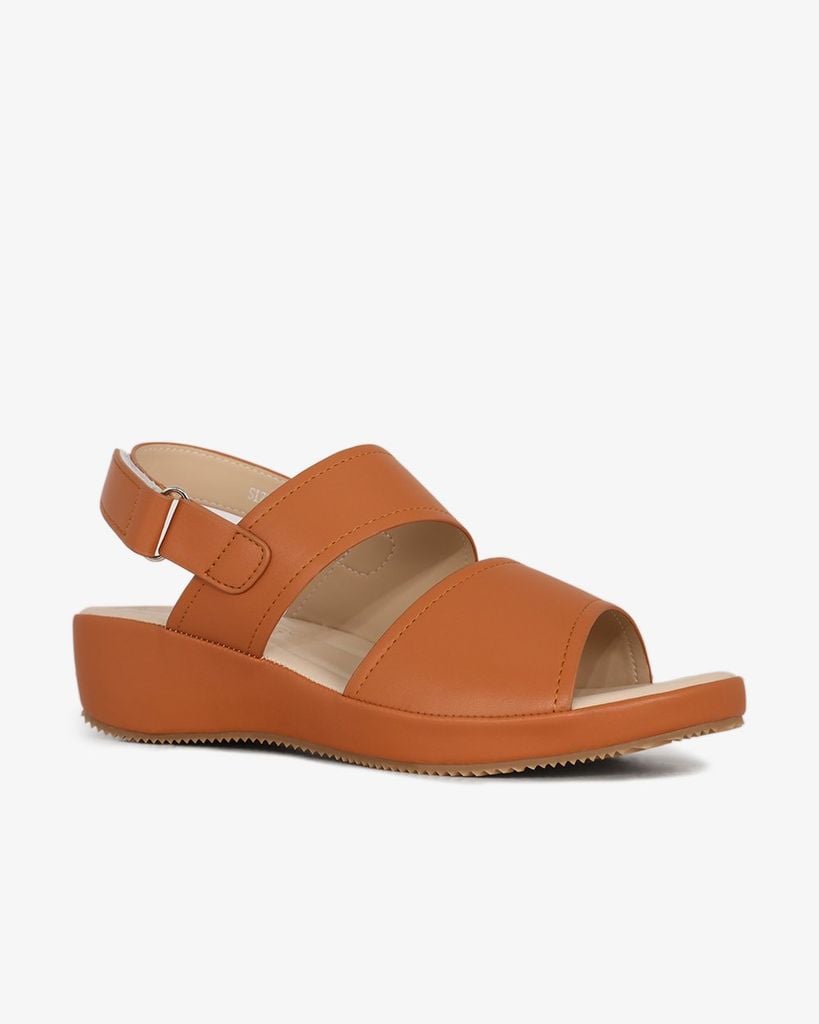 Sandal Đế Xuồng Hạnh Dung Hai Quai Ngang Hậu Dán HD0312AC