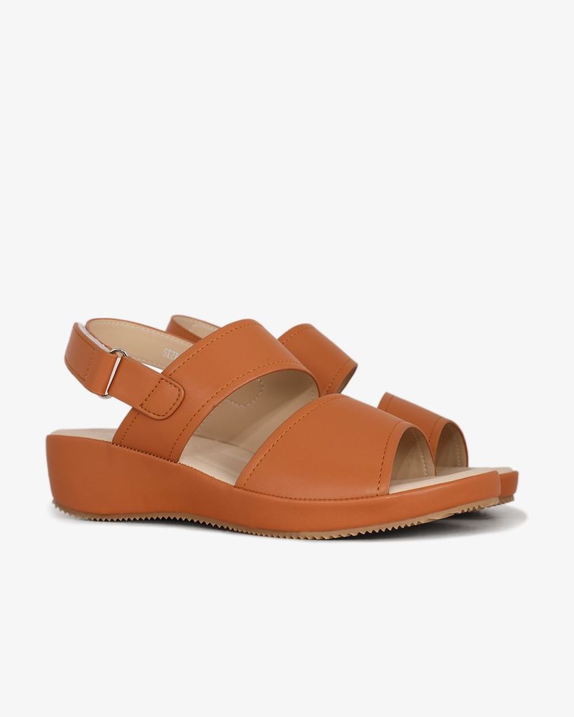 Sandal Đế Xuồng Hạnh Dung Hai Quai Ngang Hậu Dán HD0312AC