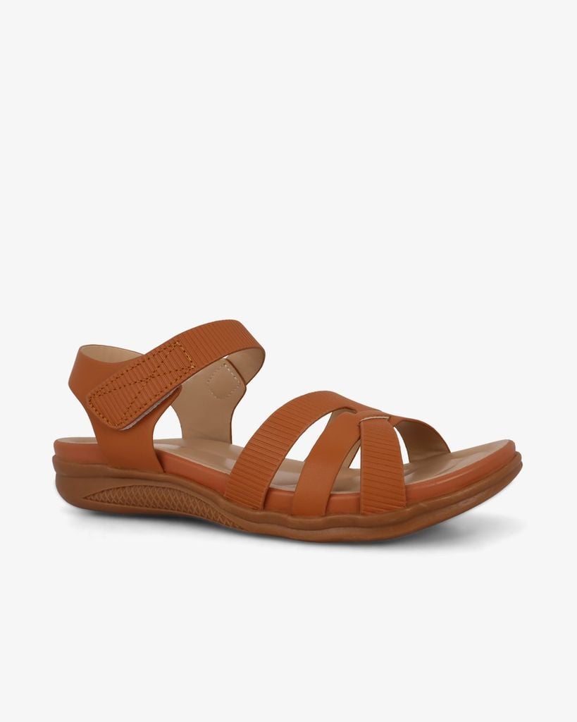 Sandal Đế Xuồng Hạnh Dung Quai Chéo Sọc Vân HD0315AC