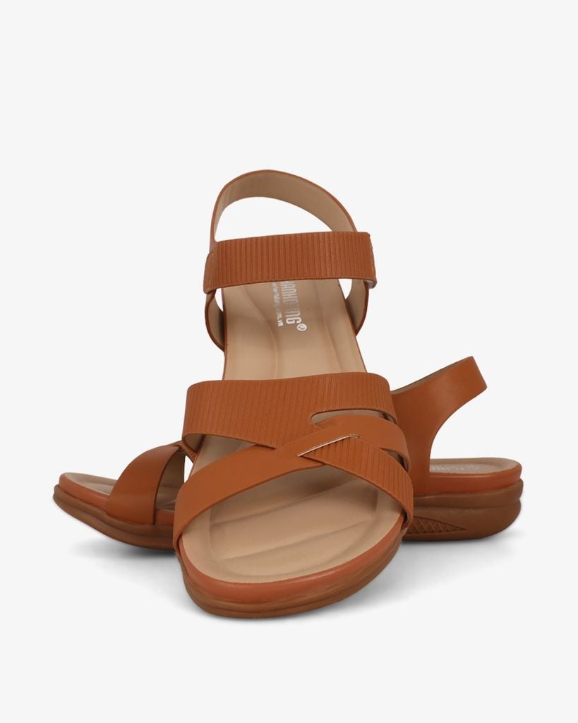 Sandal Đế Xuồng Hạnh Dung Quai Chéo Sọc Vân HD0315AC