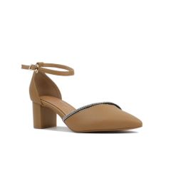 Sandal Cao Gót Hạnh Dung Mũi Nhọn Đính Đá Bít Hậu HD04633AD