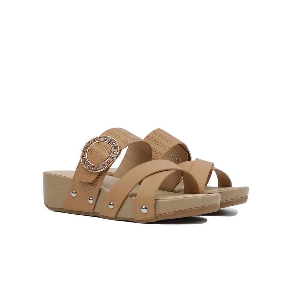 Dép Xuồng Hạnh Dung Bản Chéo Khóa Tròn HD04681AD