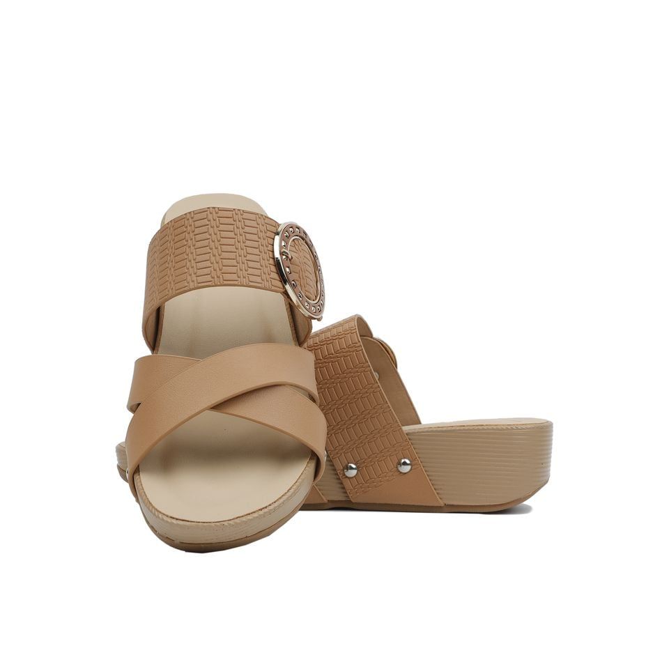 Dép Xuồng Hạnh Dung Bản Chéo Khóa Tròn HD04681AD