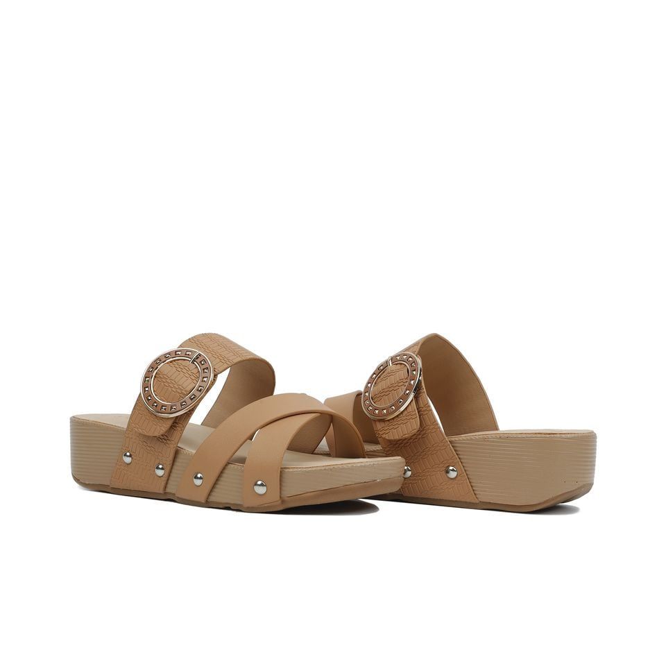 Dép Xuồng Hạnh Dung Bản Chéo Khóa Tròn HD04681AD