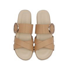 Dép Xuồng Hạnh Dung Bản Chéo Khóa Tròn HD04681AD