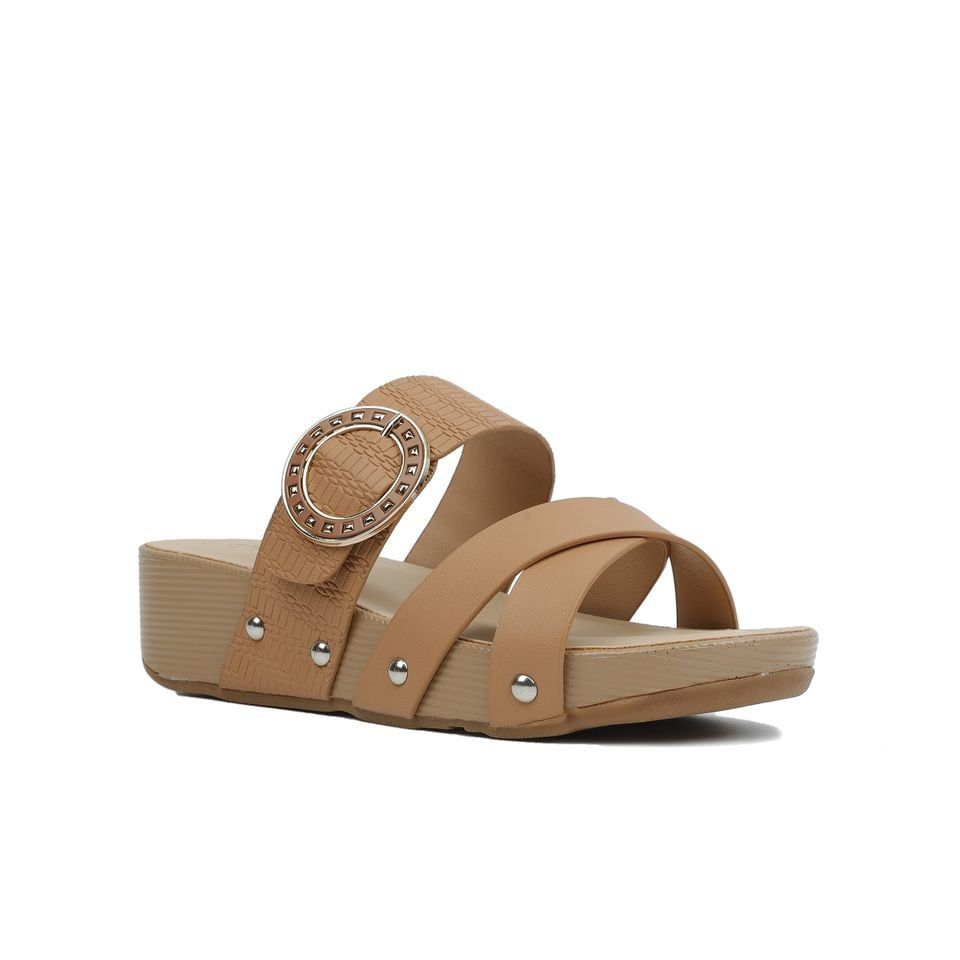 Dép Xuồng Hạnh Dung Bản Chéo Khóa Tròn HD04681AD