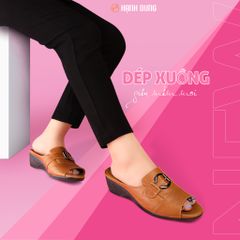 Dép Xuồng Hạnh Dung Da Bản Lớn Phối Phụ Kiện HD04766AD