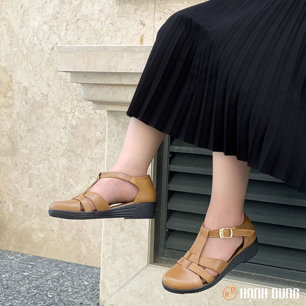 Sandal Xuồng Hạnh Dung Mũi Tròn T-Strap HD04848AD